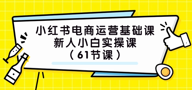 小红书电商运营基础课，新人小白实操课-大源资源网