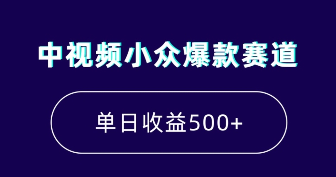 中视频小众爆款赛道，7天涨粉5万+，小白也能无脑操作，轻松月入上万【揭秘】-大源资源网