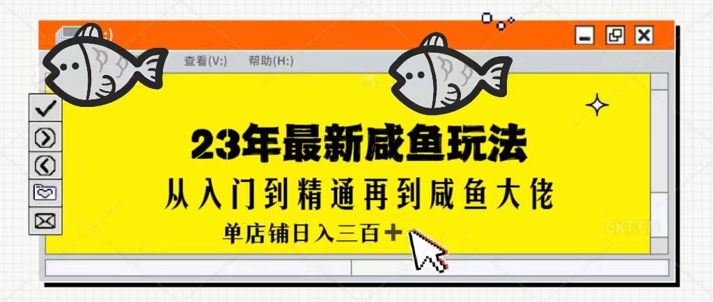 2023最新闲鱼实战课，从入门到精通再到闲鱼大佬，单号日入300+-大源资源网