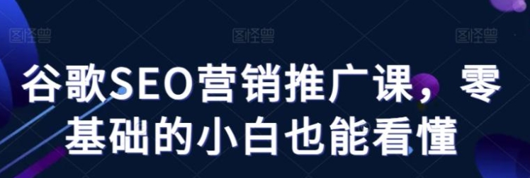 谷歌SEO营销推广课，零基础的小白也能看懂-大源资源网