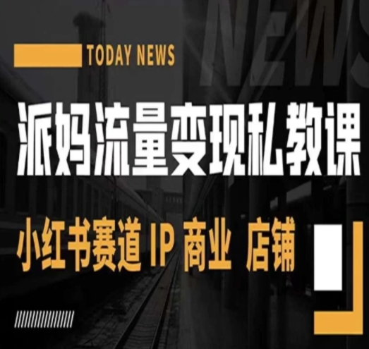 派妈流量变现私教课，小红书赛道IP  商业  店铺-大源资源网