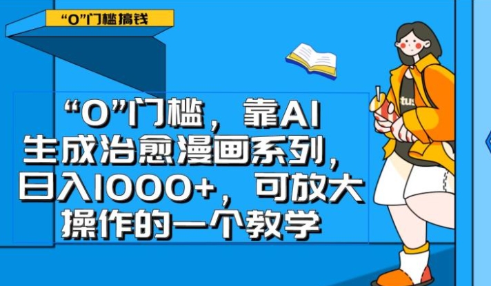 0门槛，靠AI生成治愈漫画系列，日入1000+，可放大操作的一个教学-大源资源网