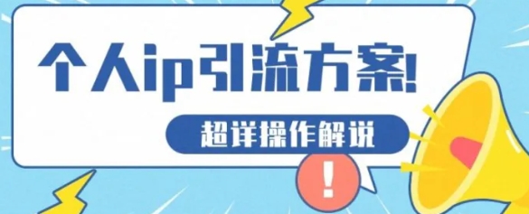 快速收藏，个人IP引流方案教程！让你轻松打造人设IP-大源资源网