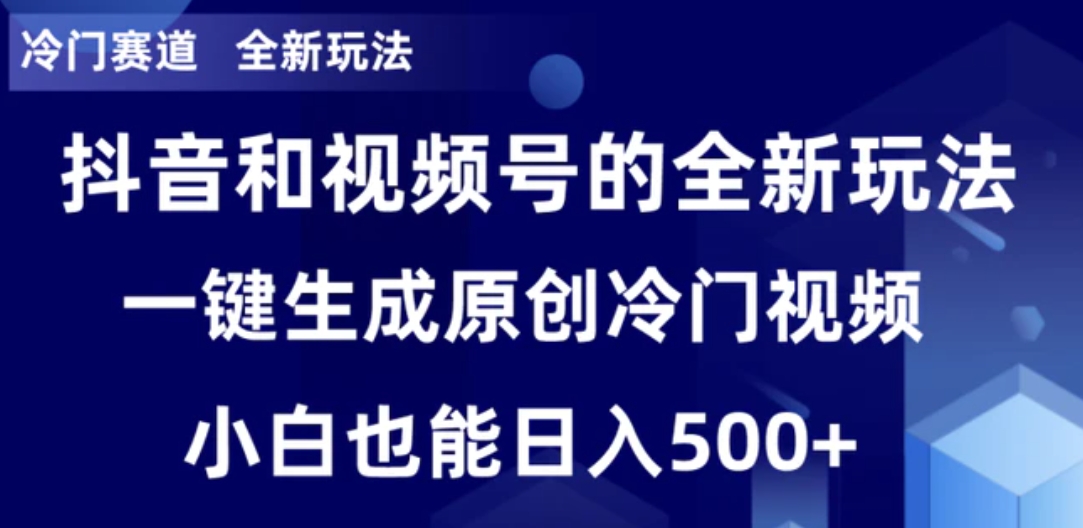 冷门赛道，全新玩法，轻松每日收益500+，单日破万播放，小白也能无脑操作-大源资源网