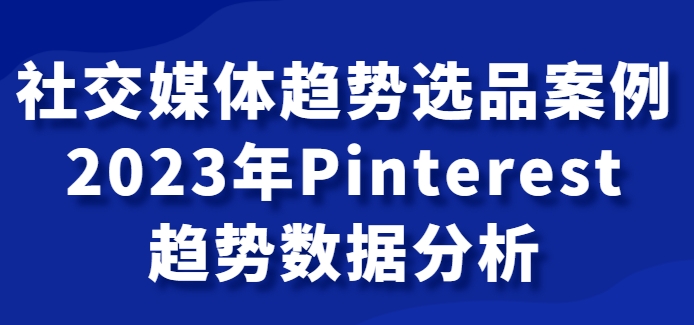 社交媒体趋势选品案例，2023年Pinterest趋势数据分析课-大源资源网