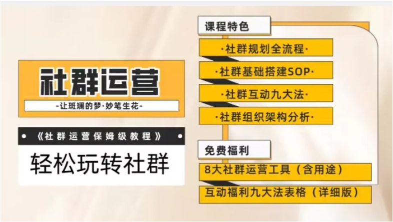 【社群运营】保姆式教程：九大互动法，八款社群运营工具助你轻松玩转社群【揭秘】-大源资源网