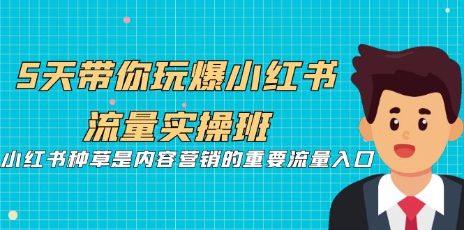 5天带你玩爆小红书流量实操班，小红书种草是内容营销的重要流量入口-大源资源网