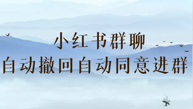 小红书群聊自动撤回、自动同意进群插件-大源资源网