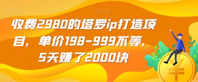 收费2980的塔罗ip打造项目，单价198-999不等，5天赚了2000块【揭秘】-大源资源网