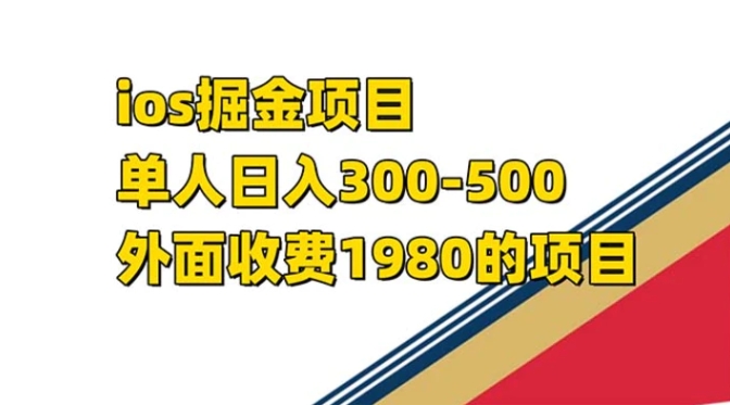 iso掘金小游戏单人 日入300-500外面收费1980的项目【揭秘】-大源资源网