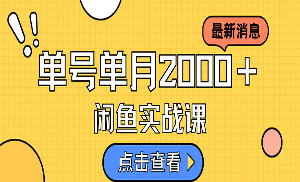 《咸鱼虚拟资料新模式》月入2w＋，可批量复制，单号一天50-60没问题 多号多撸-大源资源网