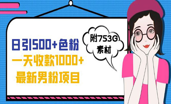 《新男粉项目》日引500+色粉，一天收款1000+-大源资源网