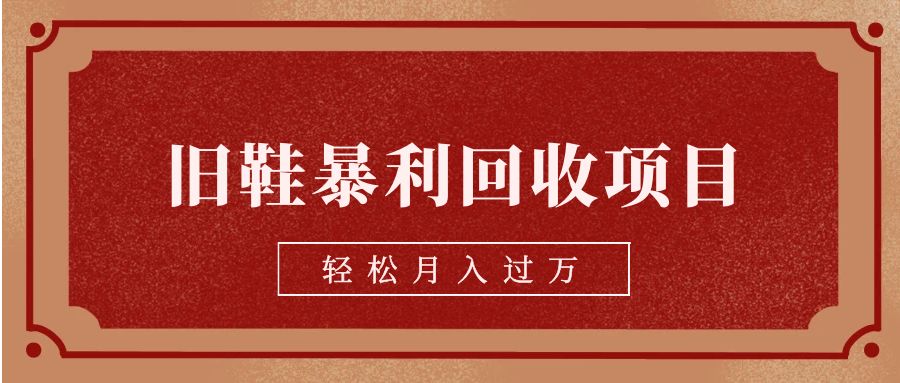 旧鞋暴利回收项目，轻松月入过万【回收渠道+详细教学视频】-大源资源网