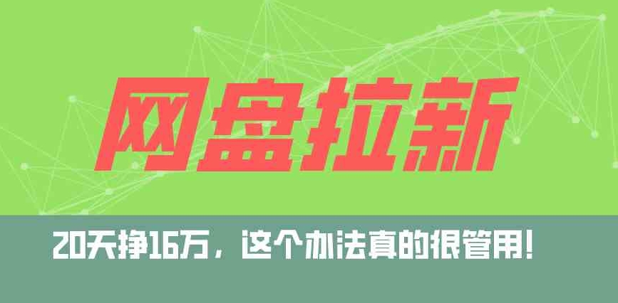 （9373期）网盘拉新+私域全自动玩法，0粉起号，小白可做，当天见收益，已测单日破5000-海南千川网络科技