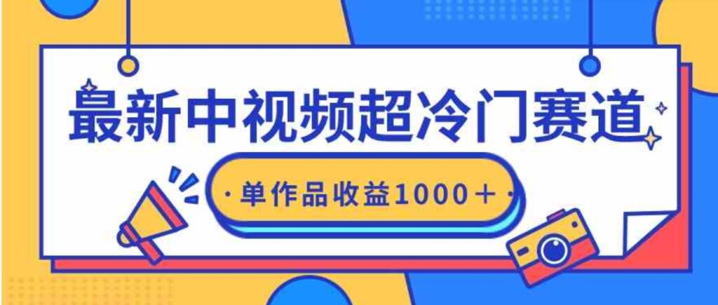 （9275期）最新中视频超冷门赛道，轻松过原创，单条视频收益1000＋-大源资源网