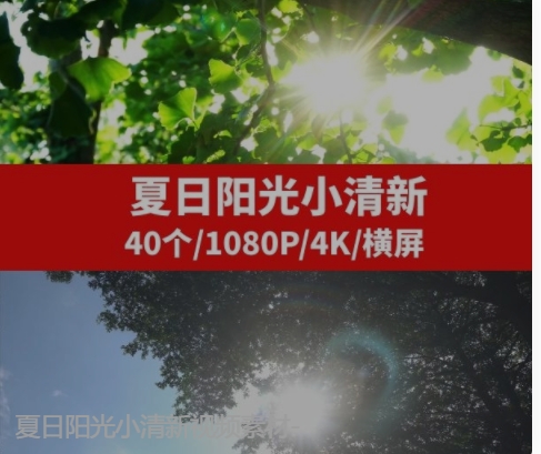 夏日阳光小清新视频素材-大源资源网